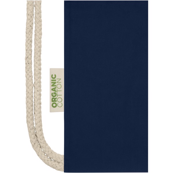 Sac à dos avec cordon en coton organique Orissa 140 g/m² 5L - Marine