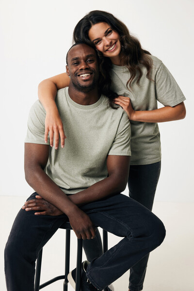 T-shirt léger en coton recyclé IQONIQ Sierra - Light Heather Green / XXS