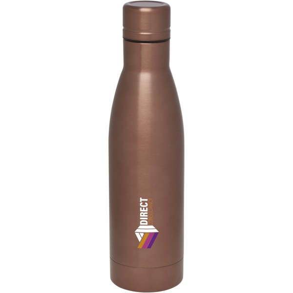 Bouteille isotherme Vasa en acier inoxydable recyclé certifié RCS de 500 ml avec isolation par le vide et couche de cuivre - Bronze