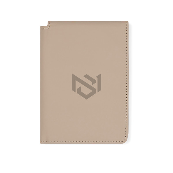 Vinga Baltimore passport holder, RFID,RCS recycled - Greige