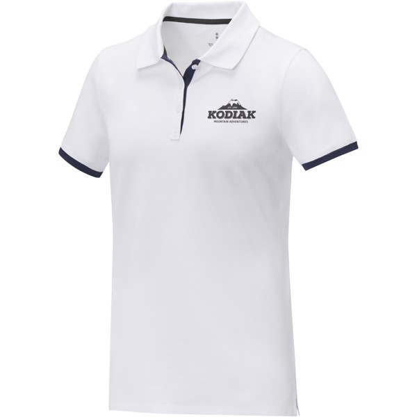 Morgan Polo für Damen, zweifarbig - weiss / 2XL