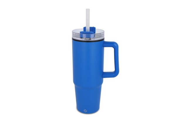 Tasse Miami avec poignée et paille 800ml - Bleu