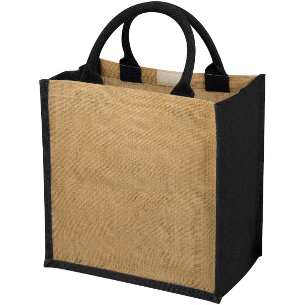 Chennai Jute Tragetasche 16L - natur / schwarz