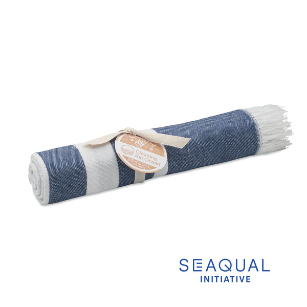 Serviette SEAQUAL® 100x170cm Wave - Bleu