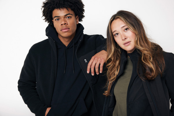 Sweat à capuche en coton recyclé Iqoniq Yoho - Noir / XS