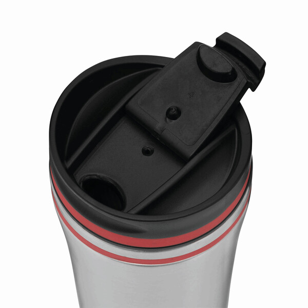 Double-Walled Travel Mug Liberica - Red / Silver