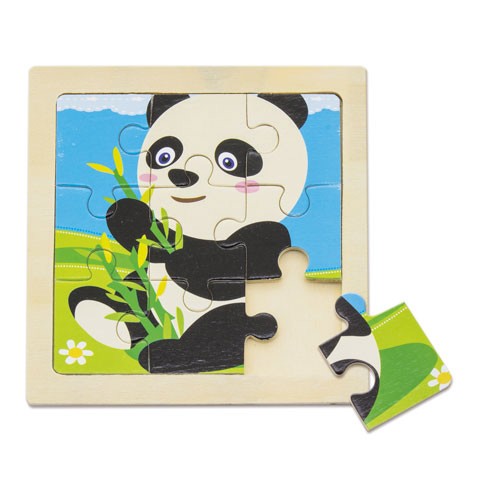 SET DE 5 PUZZLES EN BOIS NATUREL "JUNIOR"