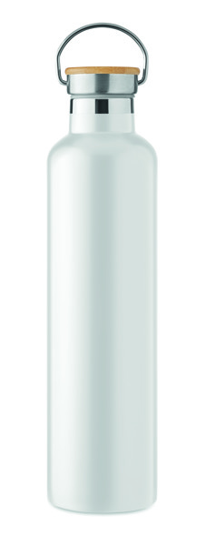 Helsinki Large flask, 1L, stainless steel - White