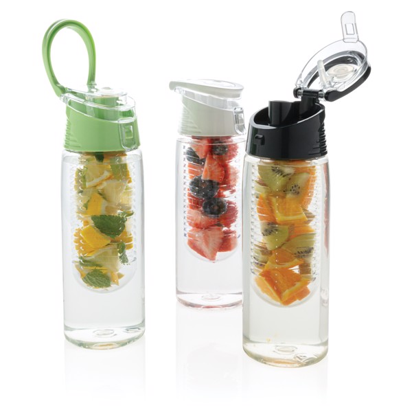 XD Collection infuser bottle, 700 ml, tritan - Transparent / Grey