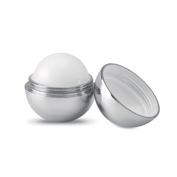 Round lip balm UV finish Uv Soft - Shiny Silver