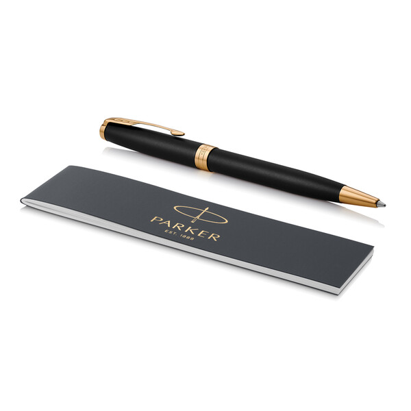Parker SONNET Ballpoint Pen, Matte Black with Palladium Trim - Gold