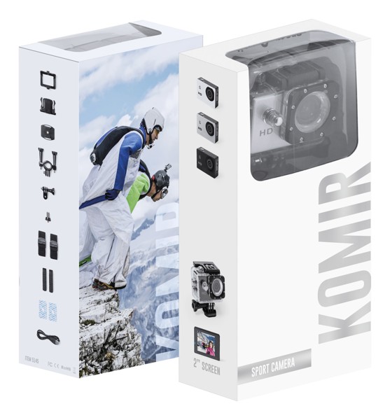 Sports Camera Komir - White / Black