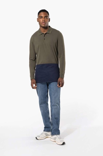 Cotton Short Apron - White