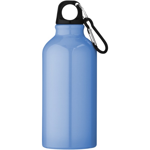 Oregon 400 ml Aluminium Trinkflasche mit Karabinerhaken - hellblau