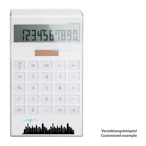 Calculatrice solaire SAN LORENZO - blanc