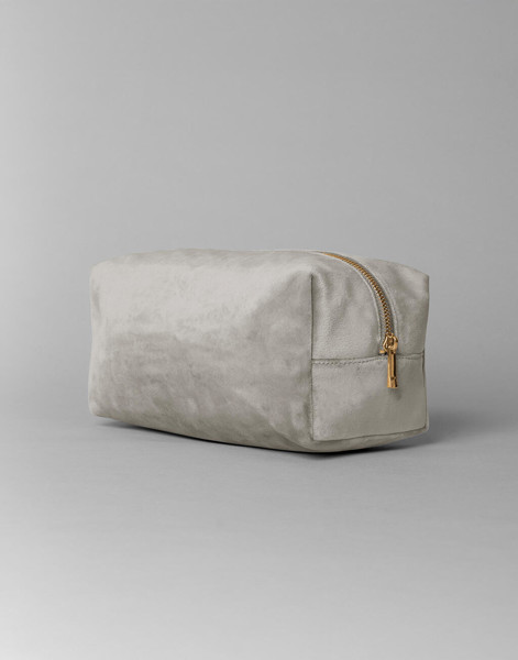 Velvet Toiletry / Accessory Case - Dark Emerald / L