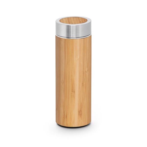 NATUREL. Garrafa térmica em bambu e aço inoxidável (90% reciclado) 430 mL