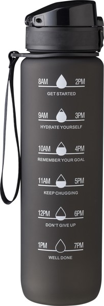 Fľaša na pitie z RPET (1000 ml) Brinley - Čierna