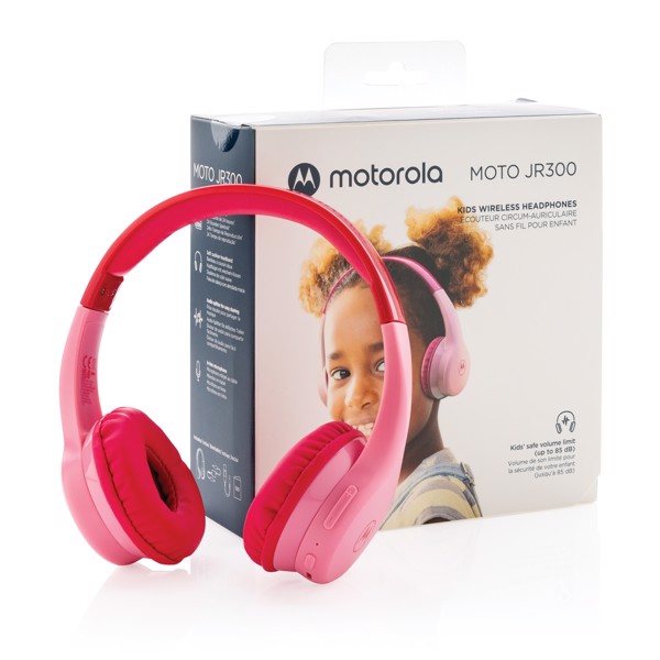 Otroške brezžične slušalke Motorola JR300, omejitev 85 dB - Roza