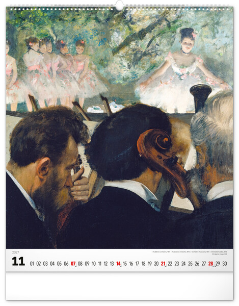 Notique Nástěnný Kalendář Impresionismus 2027, 48 x 56 cm