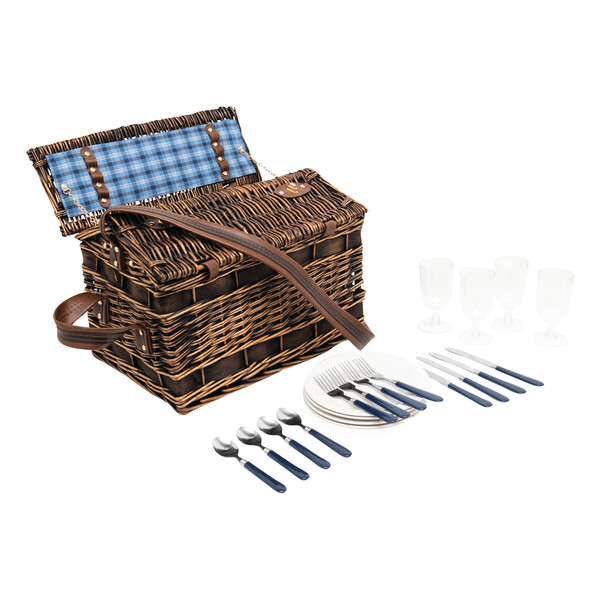 Willow picnic basket for 4 persons SUMMERTIME