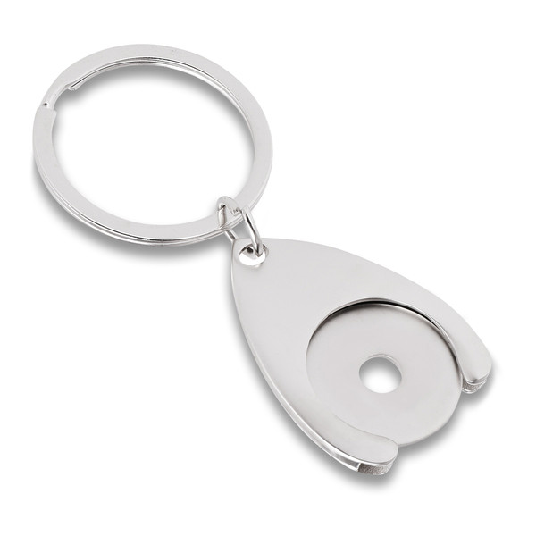 Disc token metal keyring - Silver