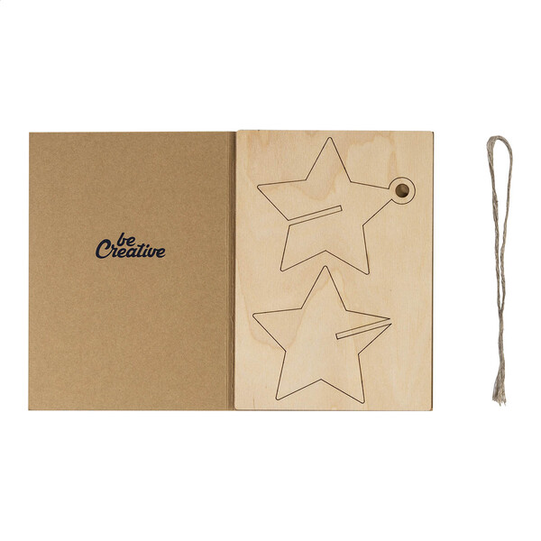 Carte de Noël FestiCard Kraft, étoile - Naturelle