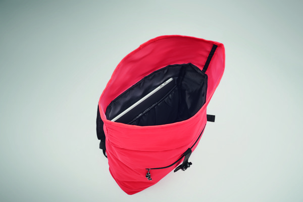 Zaino rolltop in poliestere Irea - Rosso