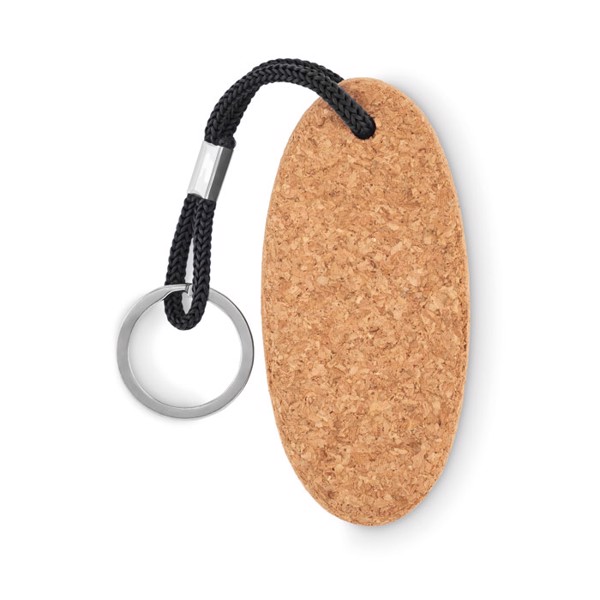 Floating cork key ring Boat - Black