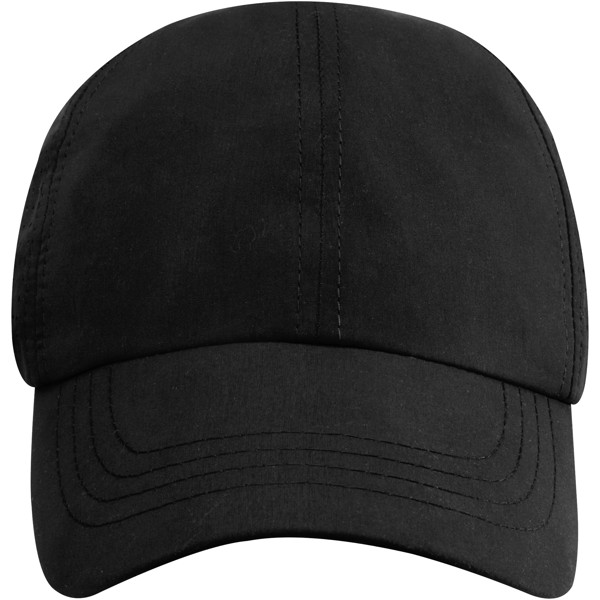 Mica 110 g/m² GRS recycelte Cool Fit Kappe mit sechs Segmenten - schwarz