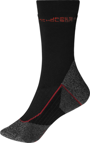 Workwear Socks warm Daiber | JN 213 - Black / Red / 42-44