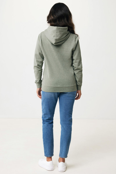 Sweat à capuche en coton recyclé et non teinté Iqoniq Torres - Heather Green / XXS