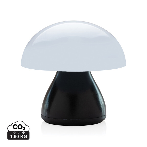 USB stolná lampa Luming z RCS recykl. plastu - Čierna