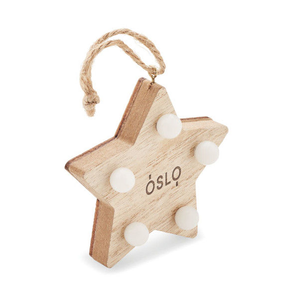 MB - Wooden weed star with lights Lalie