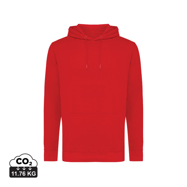 Iqoniq Jasper pulover s kapuco, 50 % recikliran bombaž, 340 g/m² - Rdeča / XL
