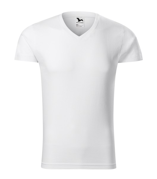 Tričko Pánské Malfini® Slim Fit V-Neck - Bílá / M