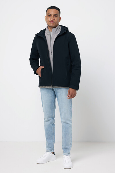 Iqoniq Trivor Mikroflis kapuca iz recikliranega poliestra - Storm Grey / 3XL