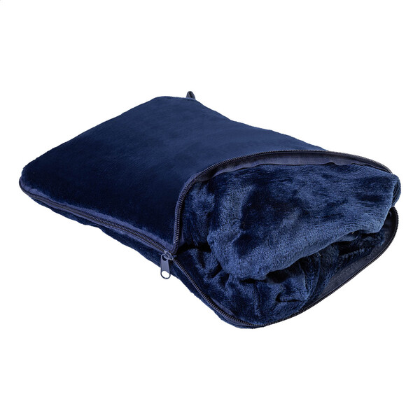 2In1 Travel Blanket And Pillow Napwrap - Dark Blue