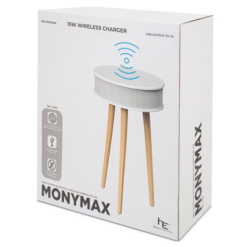 Mesa com coluna Bluetooth e carregamento sem fios "MONYMAX" -