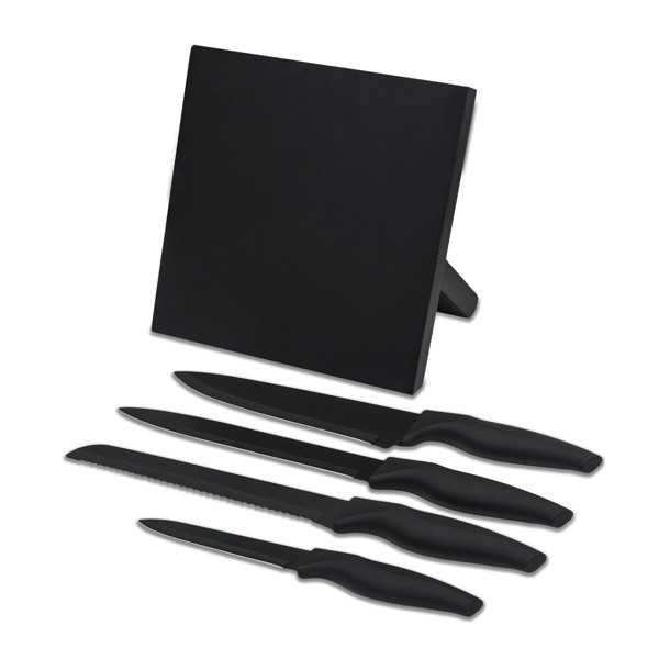 Akita set of knives on a magnetic block - Black