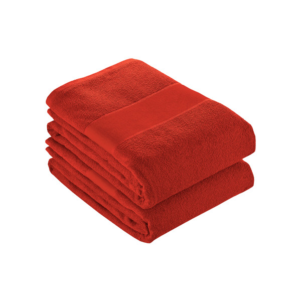 Terry Cotton Towel With Printable Band - Red