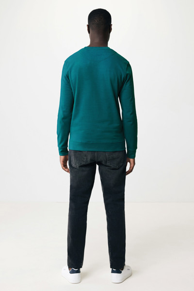 Sweater à col rond en coton recyclé Iqoniq Zion - Verdigris / XXS
