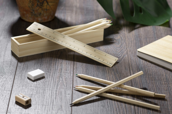 Wooden box with colour pencils 12 pcs KRASI