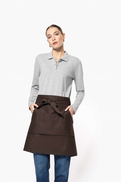 Cotton Mid-Length Apron - White