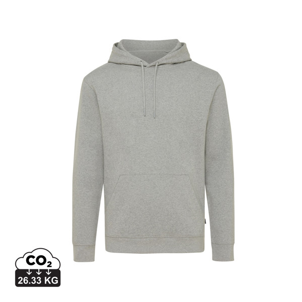 Sweat à capuche en coton recyclé et non teinté Iqoniq Torres - Heather Grey / XL
