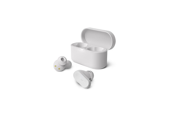 Philips TAT3509 Noise Cancelling-høretelefoner, 24 timers spilletid. - Hvid