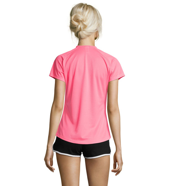SPORTY WOMEN T-SHIRT  140g - Rosa Neon 2M
