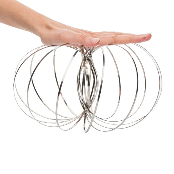 Kinetic Spring Toy FLOWRING - argenté