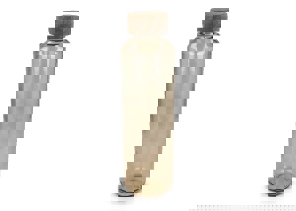 InSideOut Recycled Glass Waterbottle ReuuZ with wooden cap 650ml - Transparent / Brown