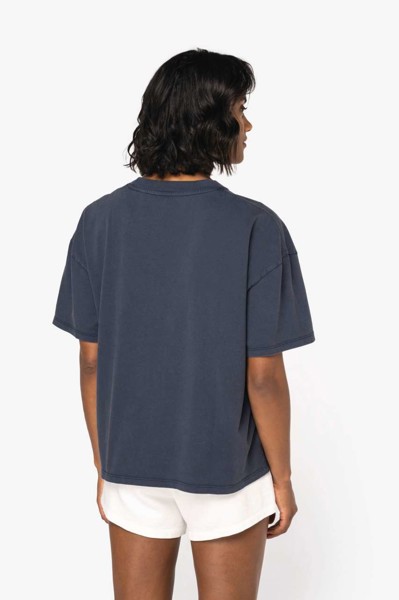 Ladies’ Washed Effect Oversized T-Shirt - Washed Black / L/XL